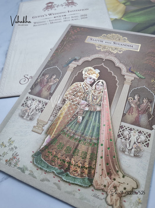 Dulah Dulhan Hindu Sikh invitation Cards CR-7004