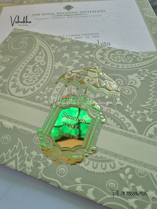 Hindu Sikh Padded invitation Cards CR-709