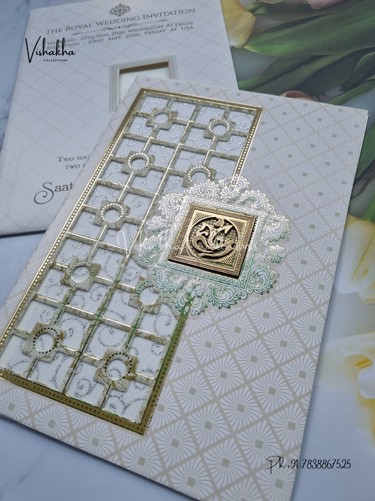 Hindu Muslim Christian Sikh invitation Cards CR-8074G