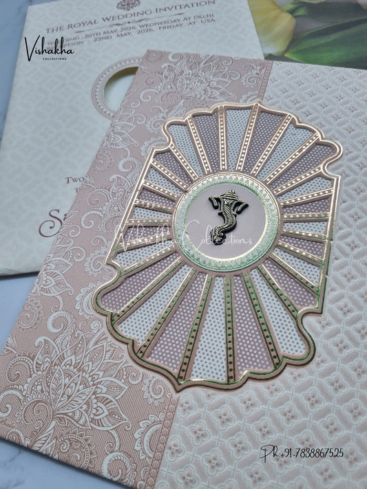 Hindu Muslim Christian Sikh invitation Cards CR-8078P