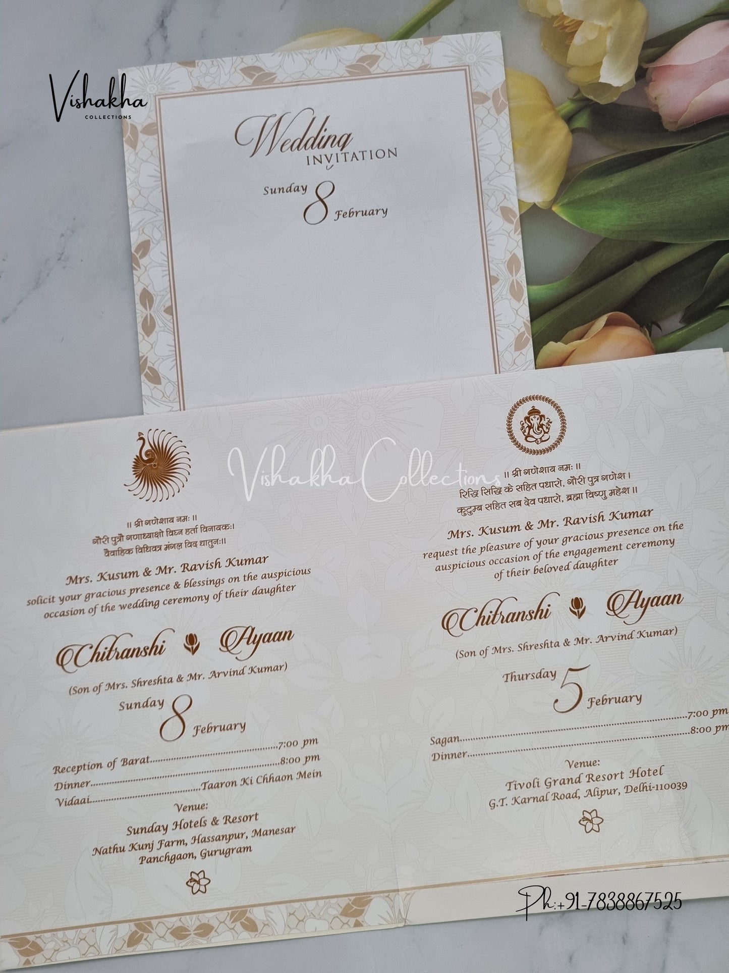 Hindu Muslim Christian Sikh invitation Cards EJ-5065