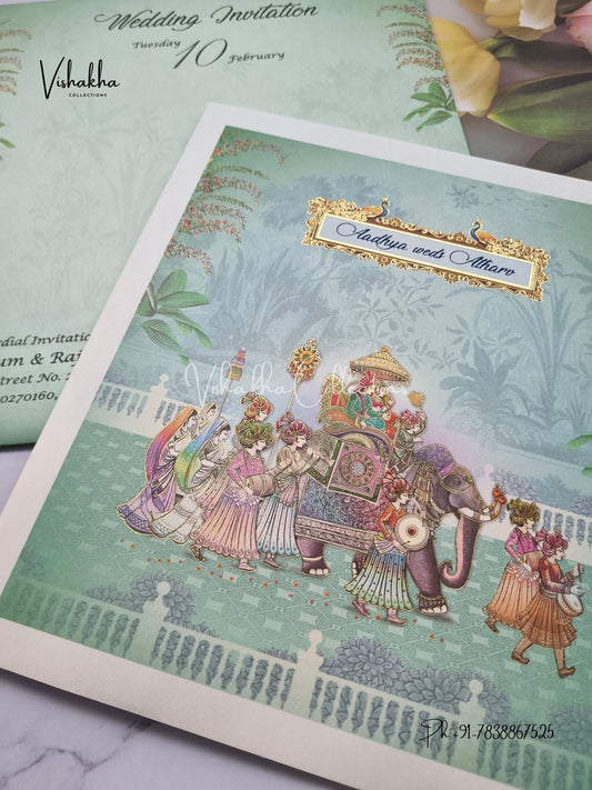 Barat Hindu Sikh invitation Cards EJ-5129