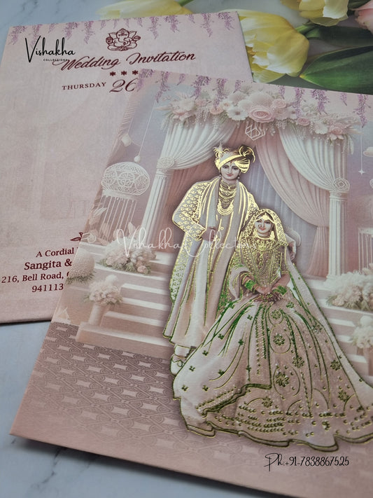 Dulah Dulhan Hindu Sikh invitation Cards EJ-5205