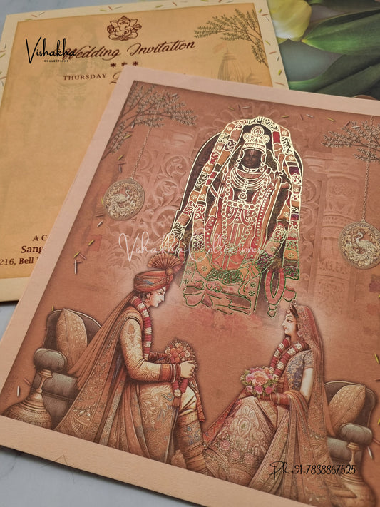 Sita Ram Dulah Dulhan Hindu invitation Cards EJ-5213