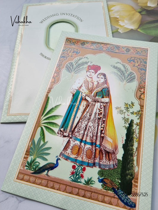Dulah Dulhan Hindu Sikh invitation Cards EJ-5250