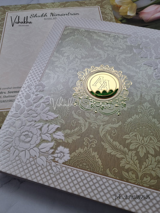 Flower Hindu Muslim Christian Sikh invitation Cards EJ-5288