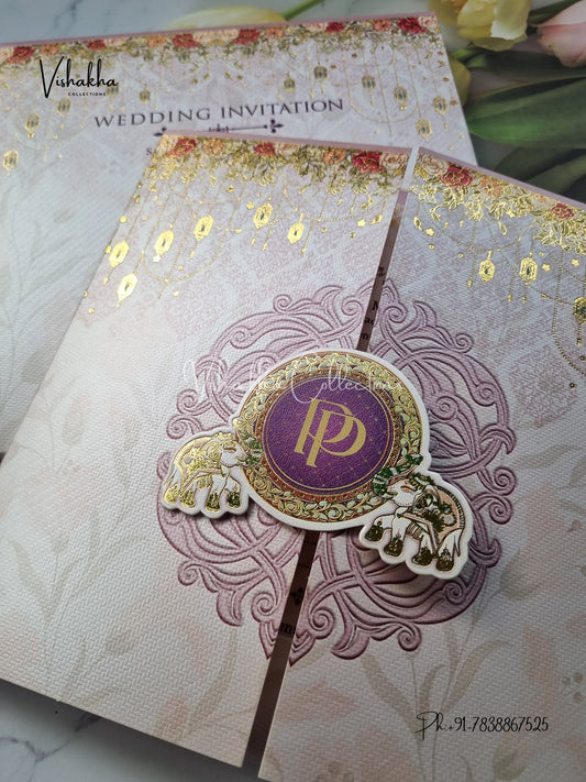 Hathi Hindu Sikh invitation Cards EJ-5308