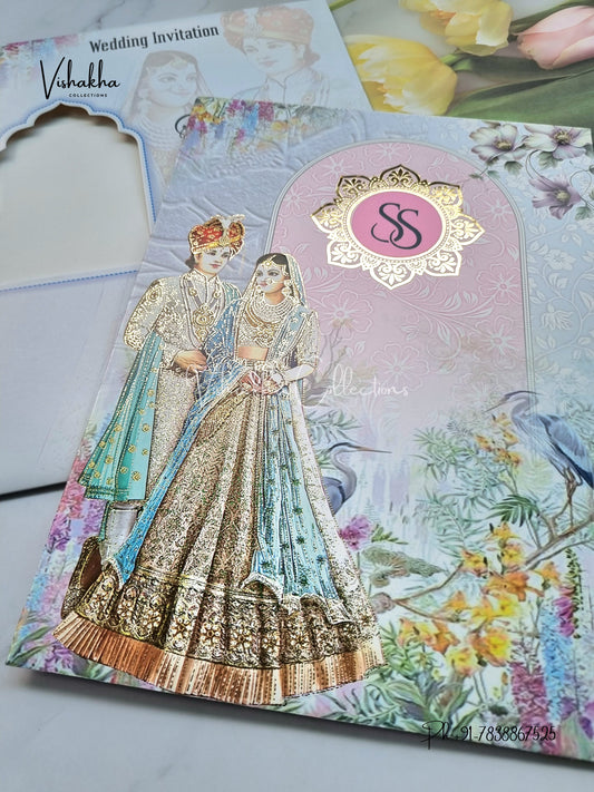 Dulah Dulhan Hindu Sikh invitation Cards EJ-5355