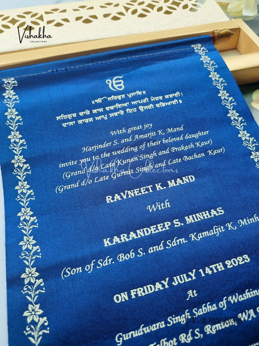 Scroll Farman invitation Cards FC-046
