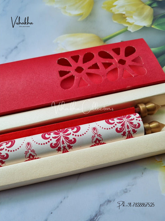 Scroll Farman invitation Cards FC-066