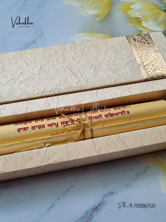 Scroll Farman invitation Cards FC-074