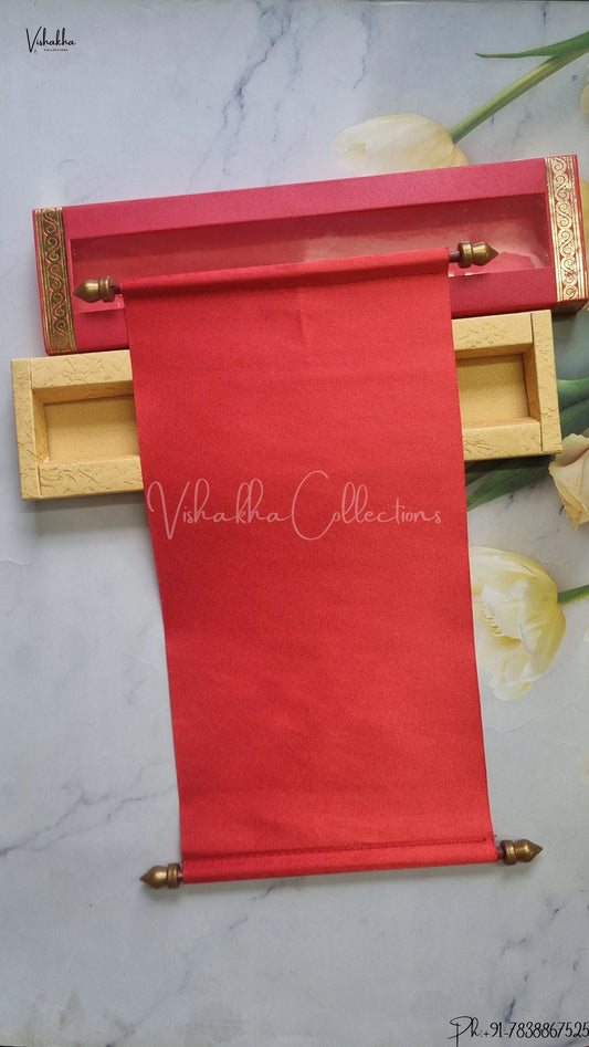 Hindu Muslim Christian Jain Sikh Scroll Farman Colored wedding invitation Cards FC-087