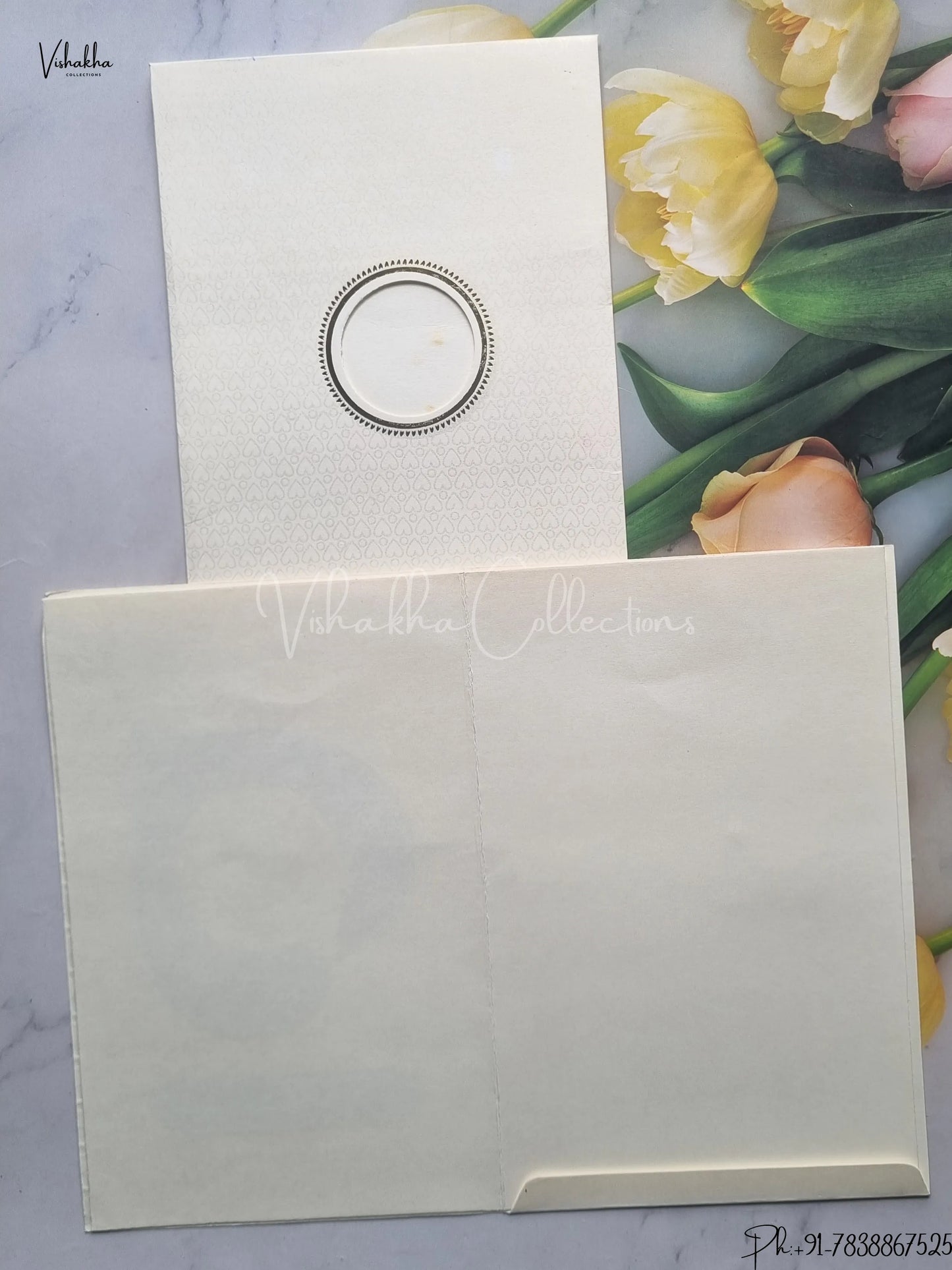 Ganesh Ji Hindu White And Red Colored wedding invitation Cards GS-121