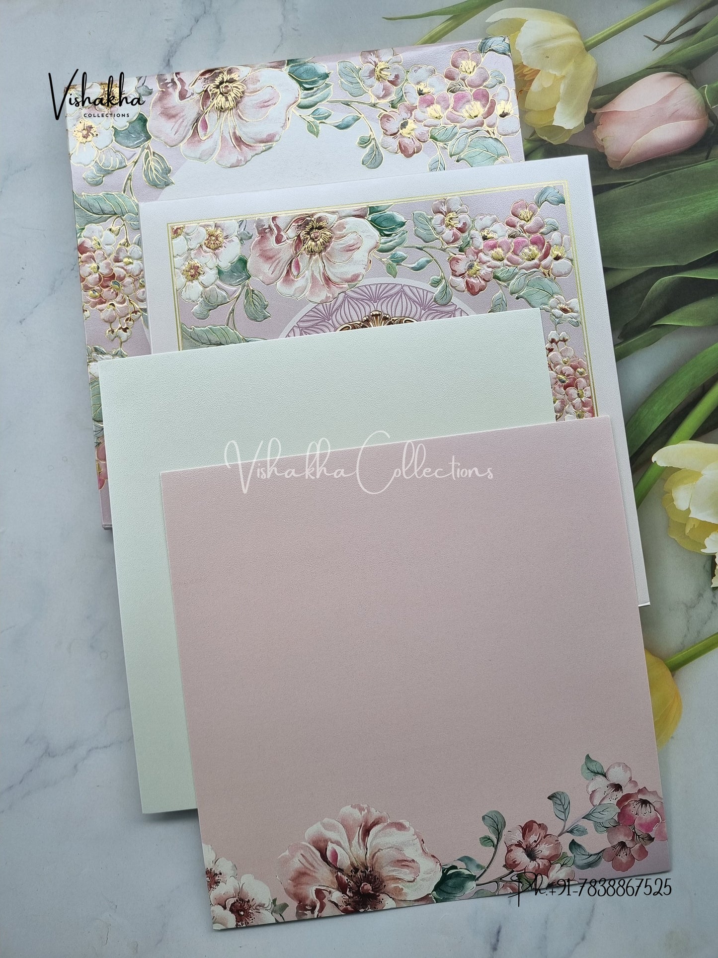 Dulah Dulhan Hindu Muslim Christian Sikh Colored invitation Cards LN-857