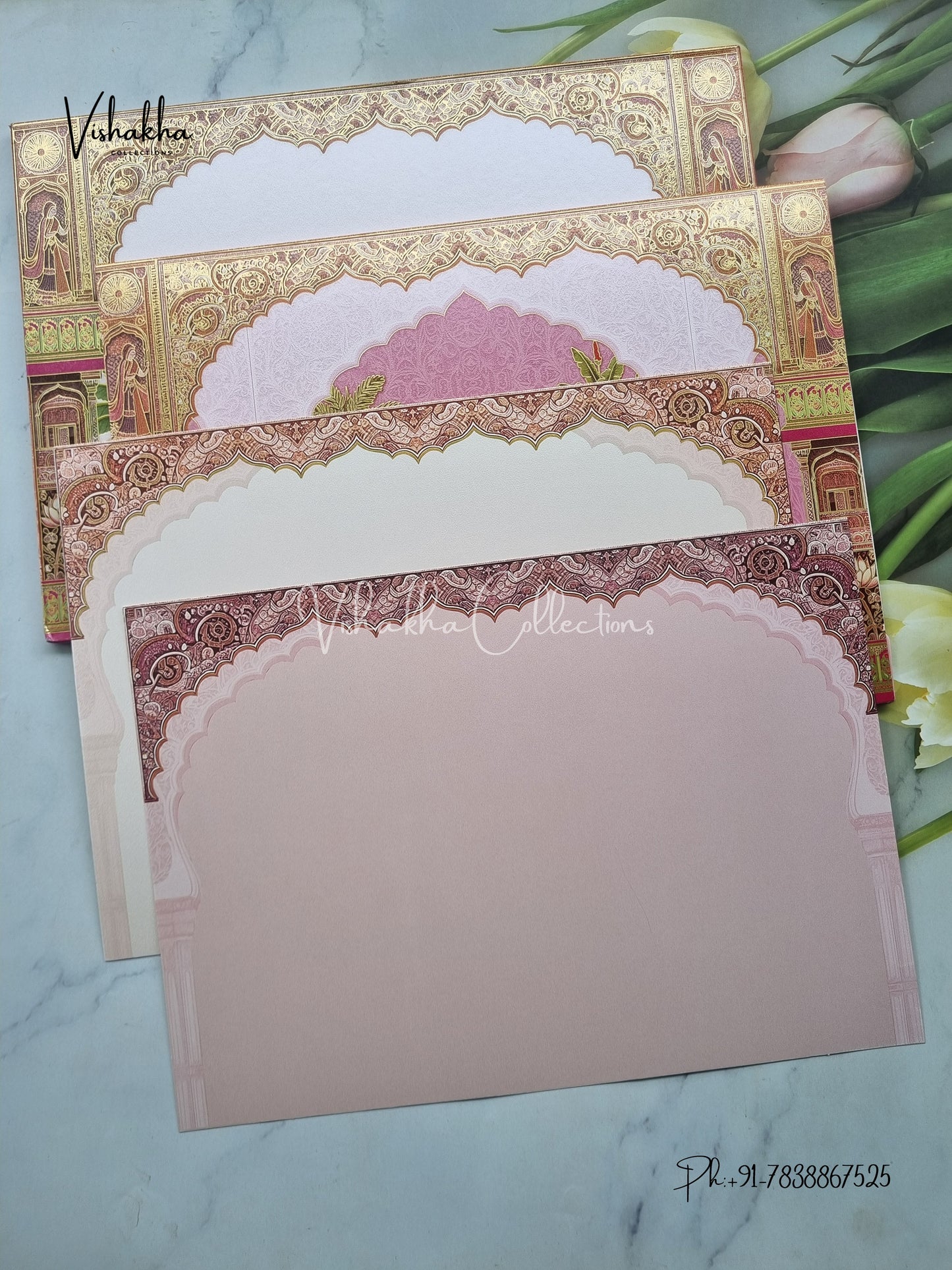Dulah Dulhan Hindu Sikh Colored invitation Cards LN-872