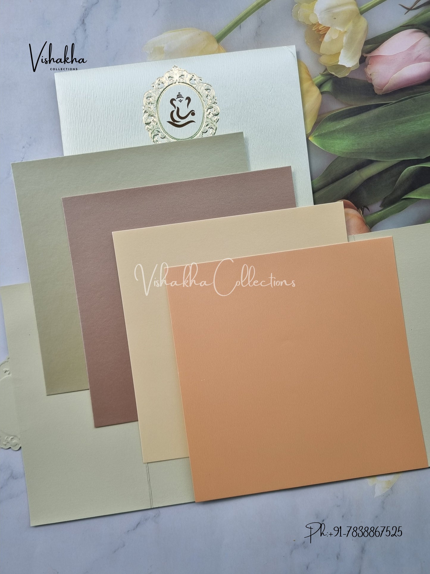 Double Door Hindu Muslim Christian Sikh invitation Cards LN-892