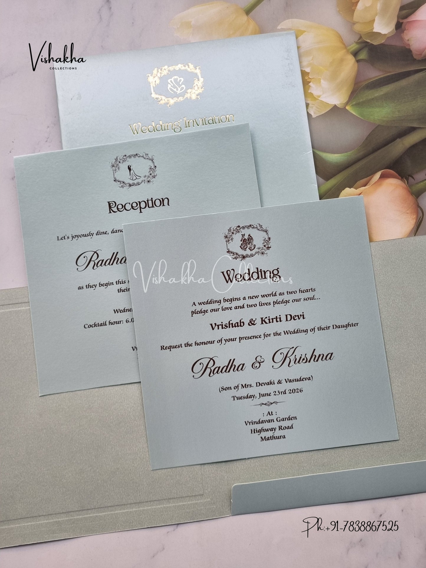 Hindu Muslim Christian Sikh invitation Cards SN-124