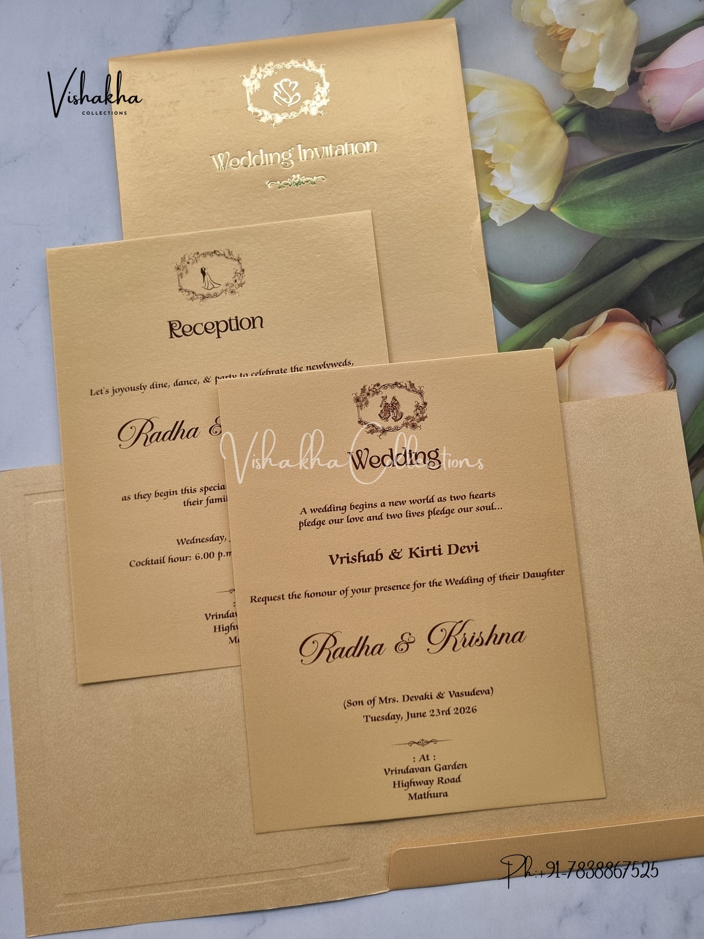 Hindu Muslim Christian Sikh invitation Cards SN-125