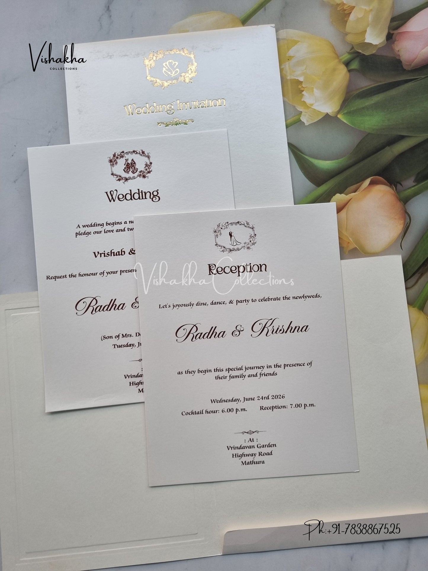 Hindu Muslim Christian Sikh invitation Cards SN-126