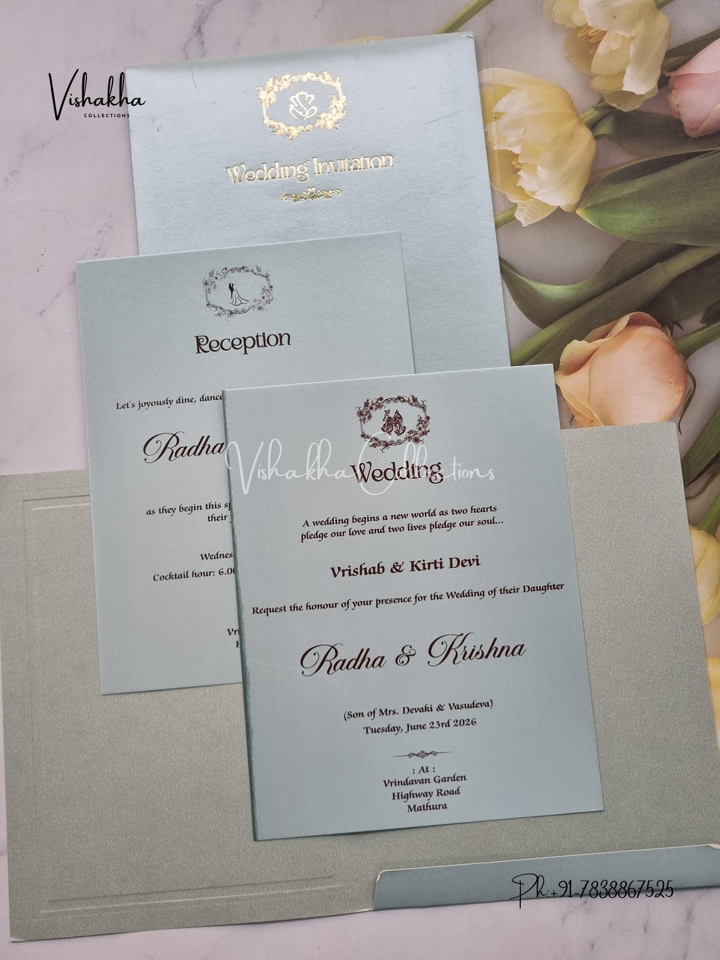 Hindu Muslim Christian Sikh invitation Cards SN-128