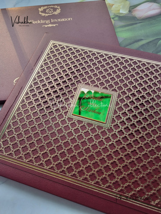 Hindu Muslim Christian Sikh Padded invitation Cards SN-142