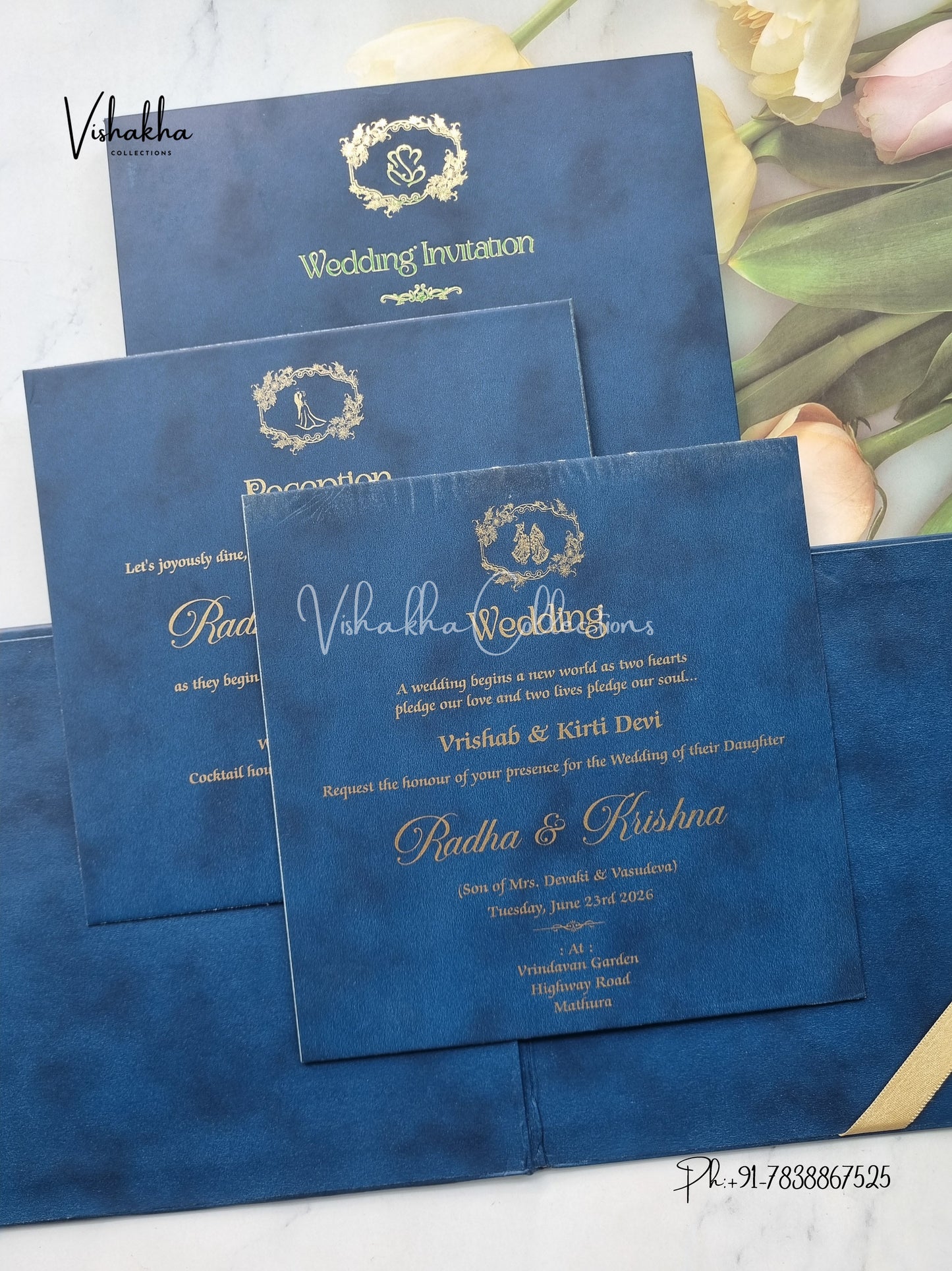 Hathi Hindu Sikh Padded invitation Cards SN-168
