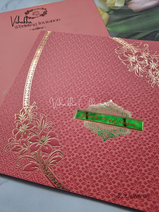 Semi Box Hindu Muslim Christian Sikh Colored invitation Cards SN-34