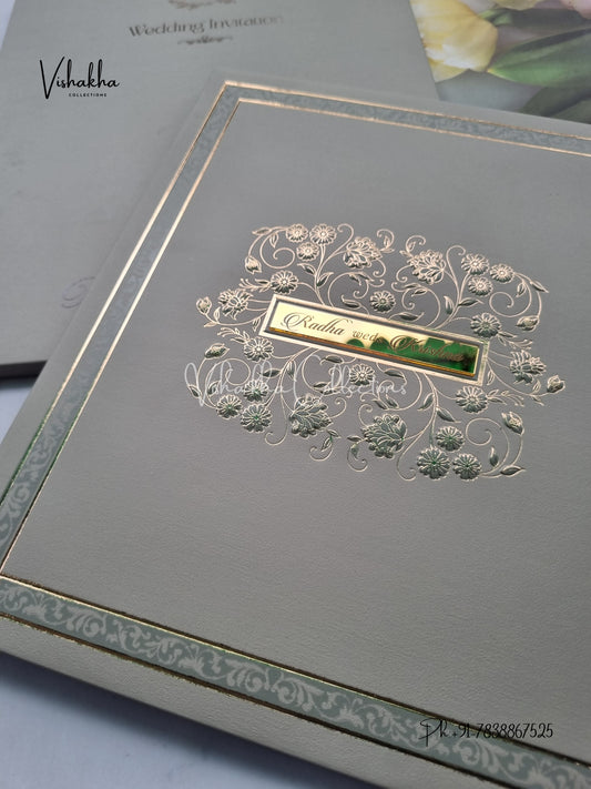 Hindu Muslim Christian Sikh Padded invitation Cards SN-88