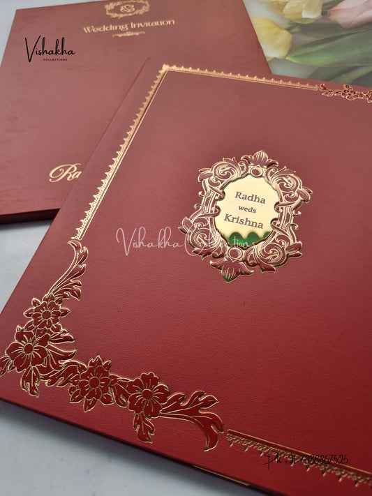 Hindu Muslim Christian Sikh Padded invitation Cards SN-90