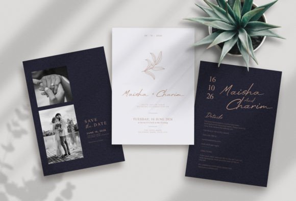 Minimalist Wedding Cards for Elegant & Modern Weddings