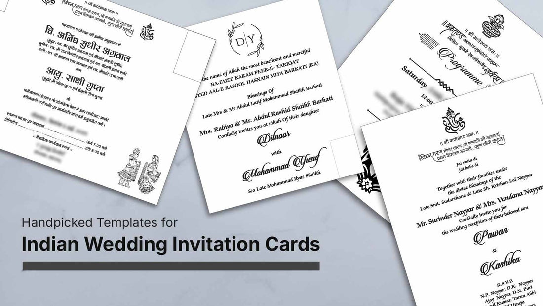 Handpicked Templates for Indian Wedding Invitation Cards