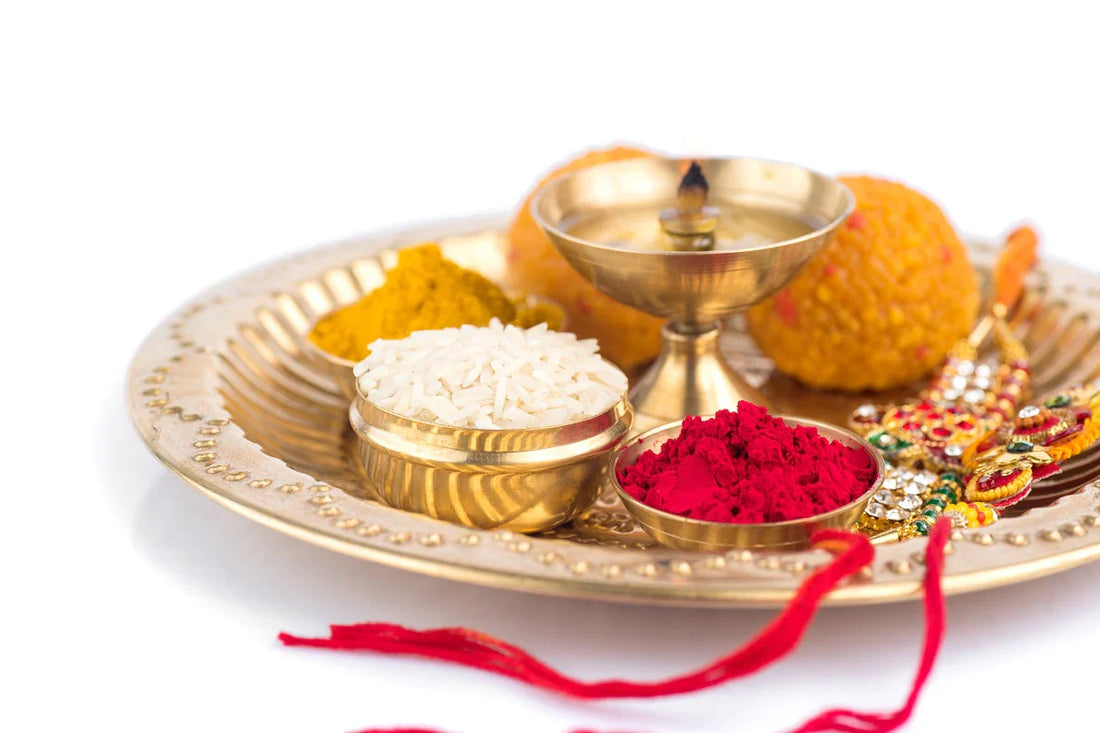 Decorating Thali for Rakshabandhan