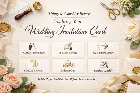 Things to Consider Before Finalizing Your Wedding Invitation Card