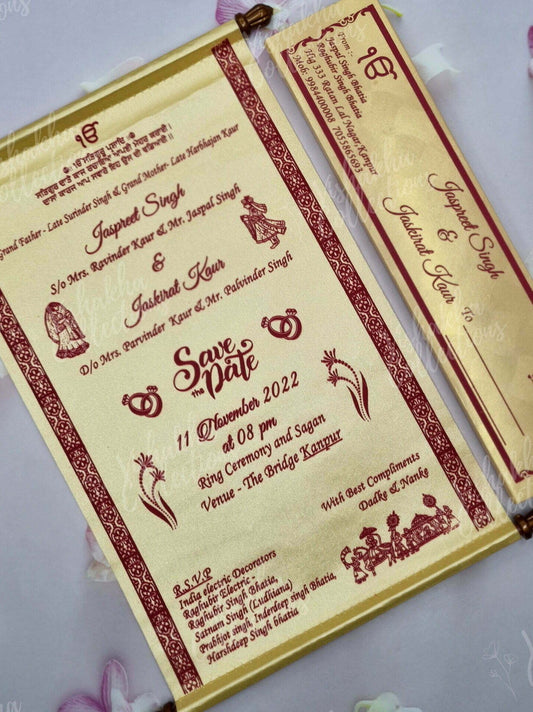 Designer Premium Customized Wedding Invitation Cards - FC-029