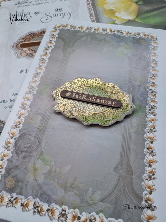Semi Box Flower 3D Pop Up Hindu Muslim Christian Sikh Jain invitation Cards ATS-5303 – image 2