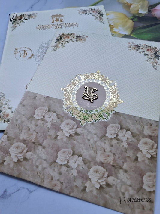 Direct Card Flower Ganesh Ji Hindu Jain invitation Cards ATS-9301 – image 2