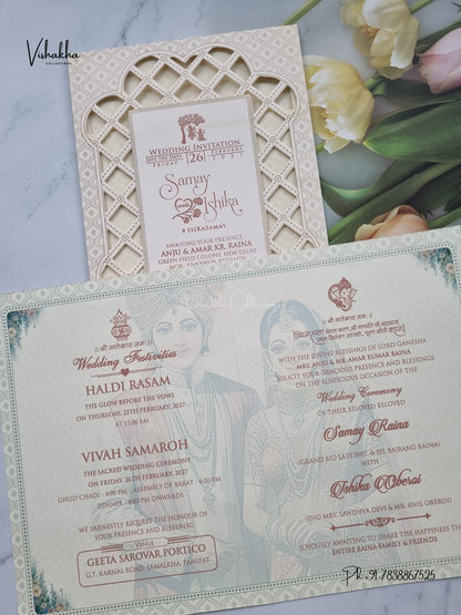 Direct Card Dulah Dulhan Hindu Sikh Jain invitation Cards ATS-9303 – image 3