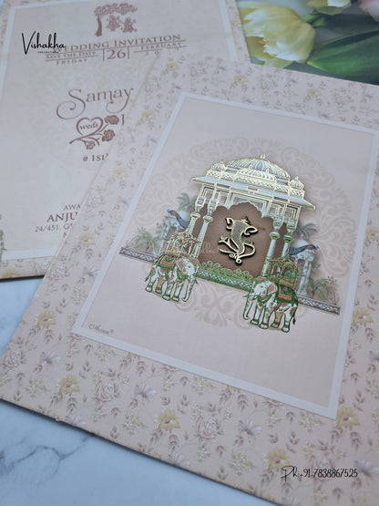 Direct Card Hathi Ganesh Ji Hindu Jain invitation Cards ATS-9304 – image 2