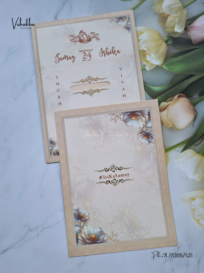 Direct Card Flower Hindu Muslim Christian Sikh Jain invitation Cards ATS-9306 – image 1