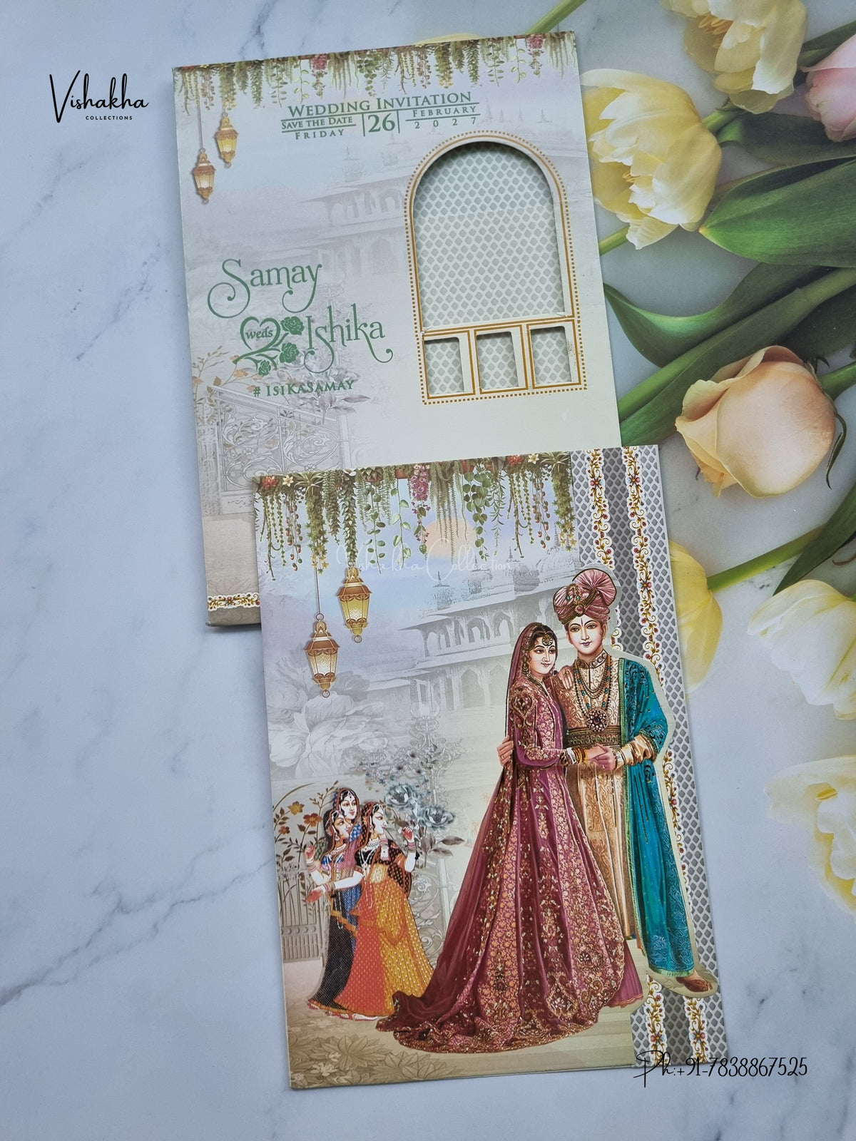 Direct Card Dulah Dulhan Hindu Sikh Jain invitation Cards ATS-9316 – image 1