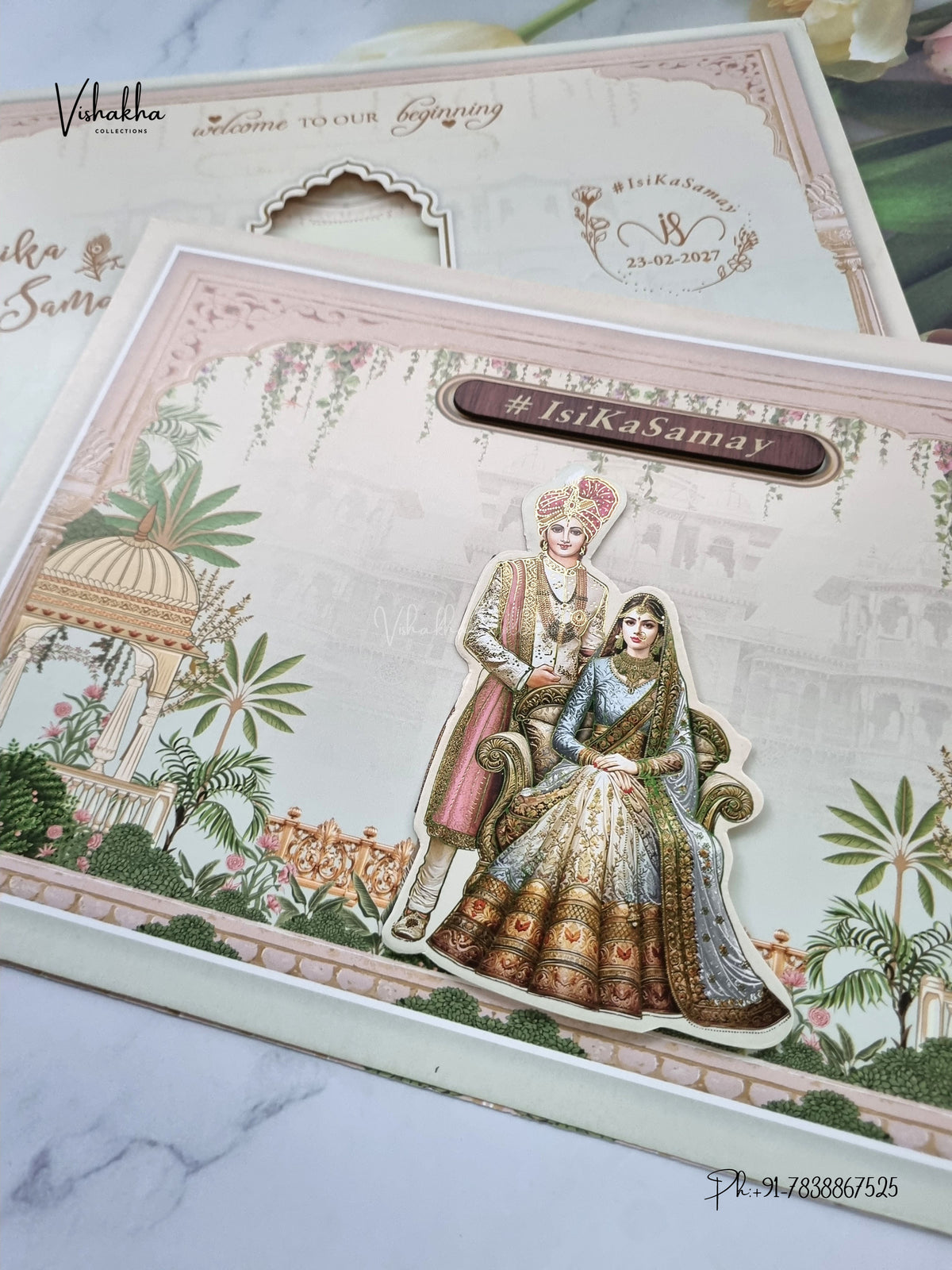 Direct Card Dulah Dulhan Hindu Sikh Jain invitation Cards ATS-9324 – image 2