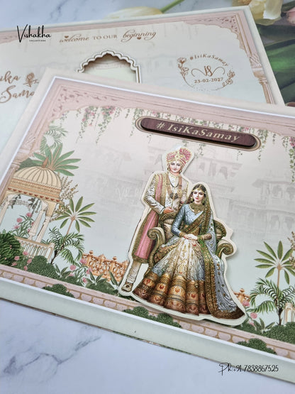 Direct Card Dulah Dulhan Hindu Sikh Jain invitation Cards ATS-9324 – image 2