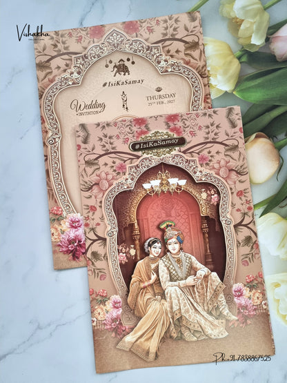 Direct Card Dulah Dulhan Hindu Sikh Jain invitation Cards ATS-9327 – image 1
