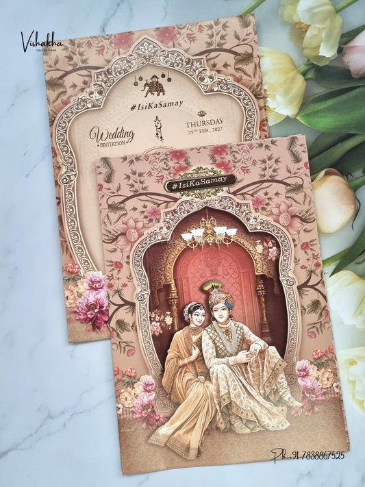 Direct Card Dulah Dulhan Hindu Sikh Jain invitation Cards ATS-9327 – image 1