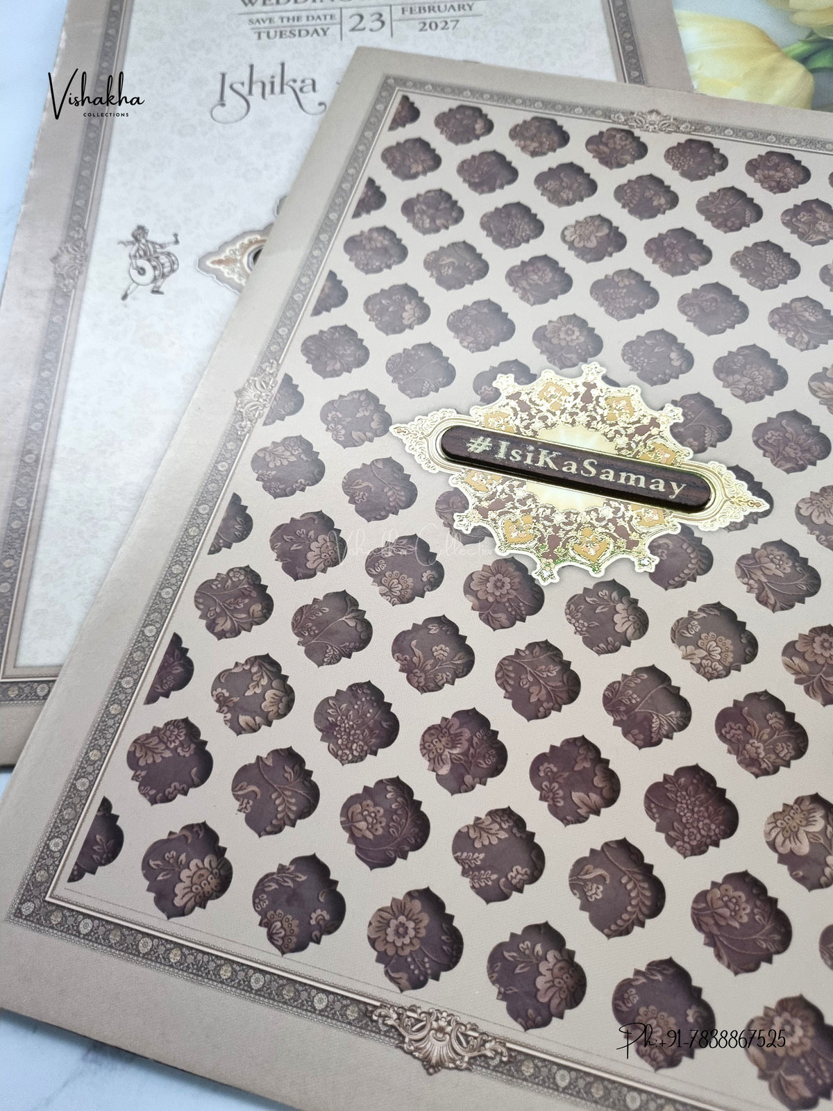 Direct Card Moroccan Hindu Muslim Christian Sikh Jain invitation Cards ATS-9328 – image 2