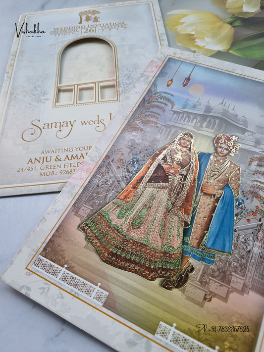 Direct Card Dulah Dulhan Hindu Sikh Jain invitation Cards ATS-9337 – image 2