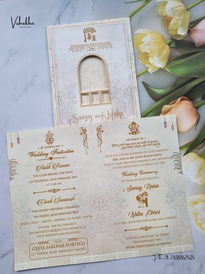 Direct Card Dulah Dulhan Hindu Sikh Jain invitation Cards ATS-9337 – image 3