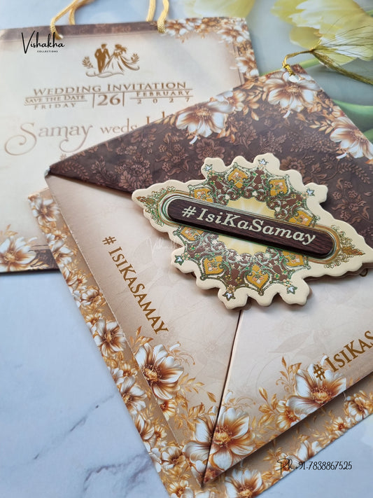 Three Fold Kite Hindu Muslim Christian Sikh Jain invitation Cards ATS-9341 – image 2