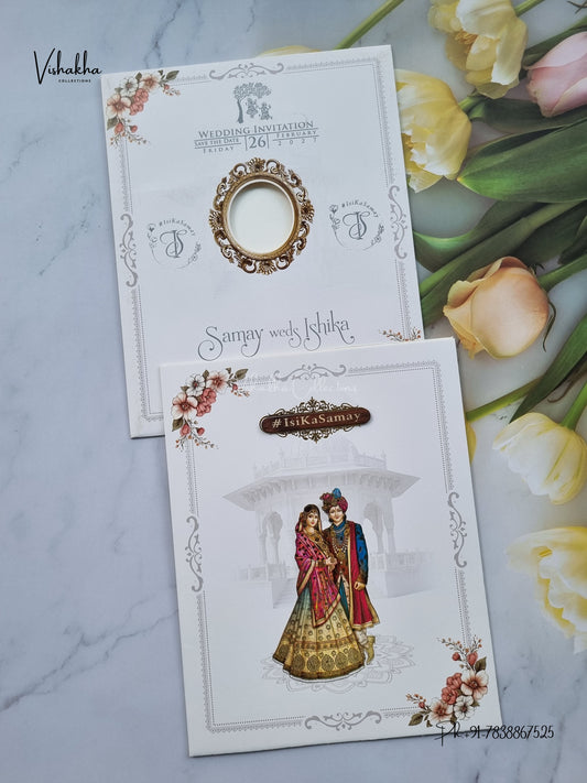 Dulah Dulhan Hindu Sikh Jain invitation Cards ATS-9356 – image 1