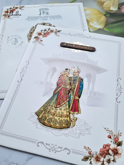 Dulah Dulhan Hindu Sikh Jain invitation Cards ATS-9356 – image 2